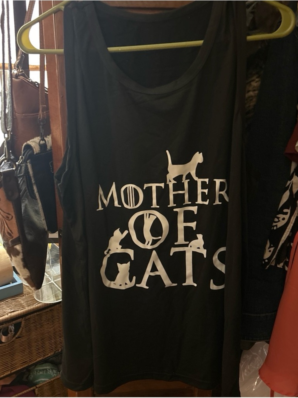 Mother of Cats Black Pet Lover Tank Top